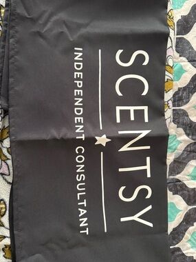 Scentsy Black and White Logo Tablecloth